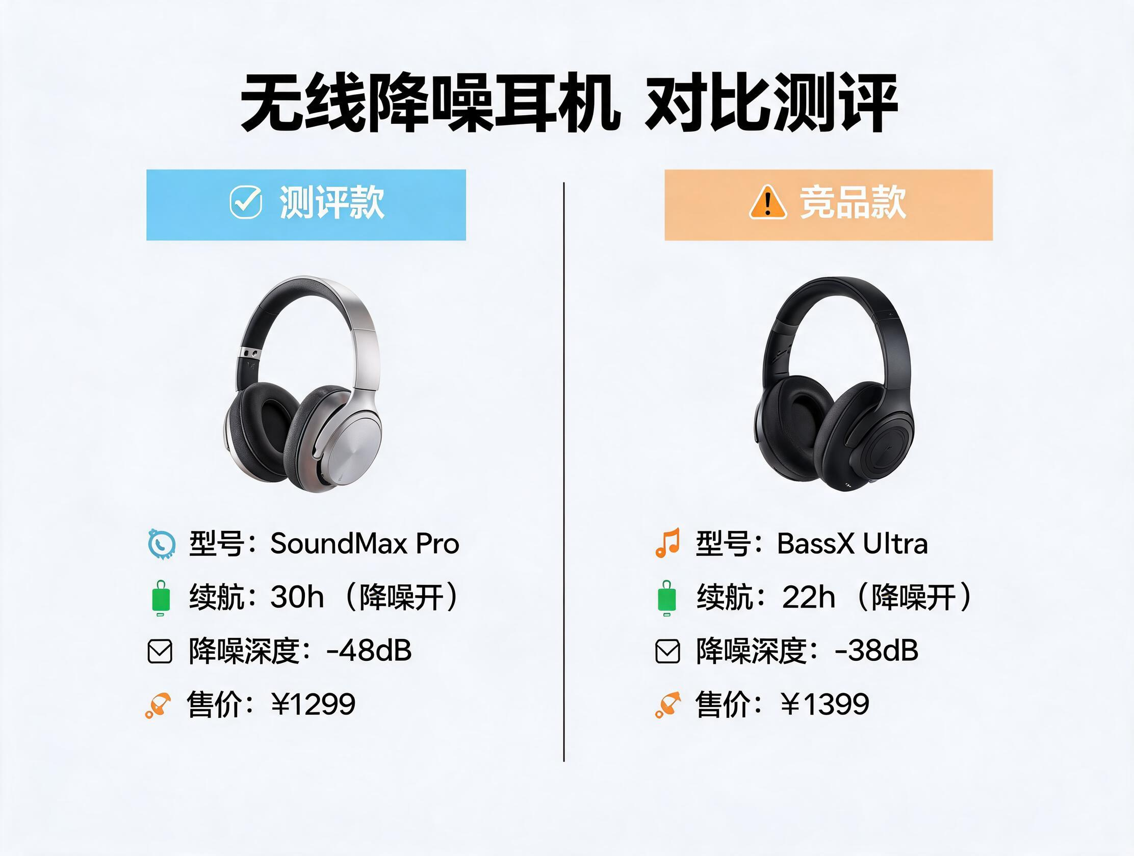产品测评对比图